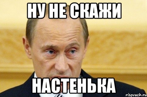 ну не скажи настенька, Мем путин