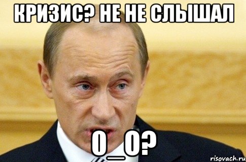 кризис? не не слышал 0_о?, Мем путин