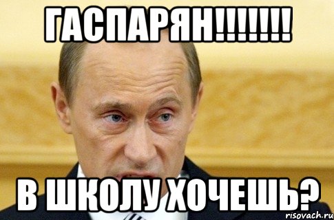 гаспарян!!! в школу хочешь?, Мем путин