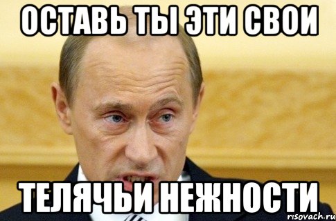 оставь ты эти свои телячьи нежности, Мем путин