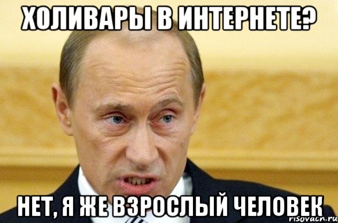 холивары в интернете? нет, я же взрослый человек, Мем путин