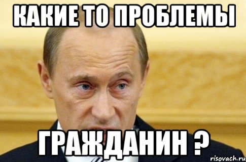 какие то проблемы гражданин ?, Мем путин