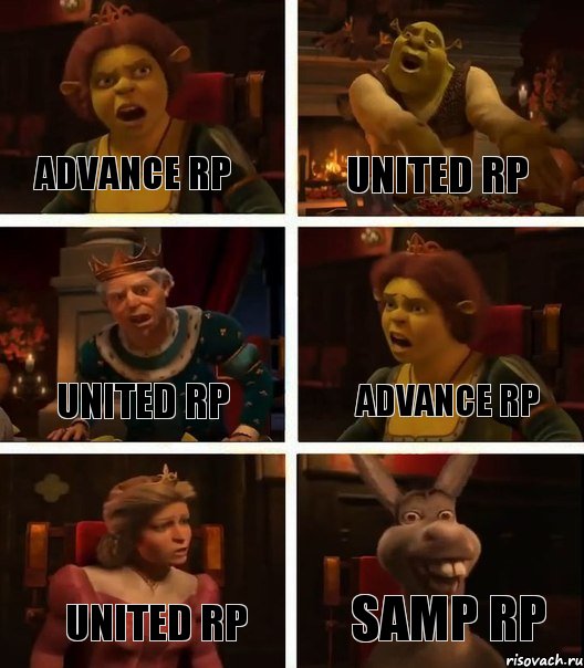 Advance Rp United Rp United Rp Advance Rp United Rp Samp Rp, Комикс  Шрек Фиона Гарольд Осел