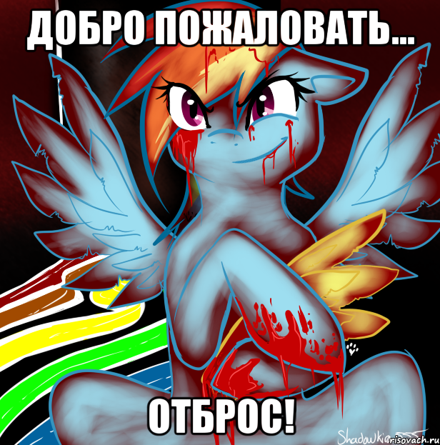 добро пожаловать... отброс!, Мем RAINBOW FACTORY DASH