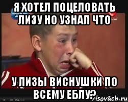 я хотел поцеловать лизу но узнал что у лизы виснушки по всему еблу?, Мем  Сашок Фокин