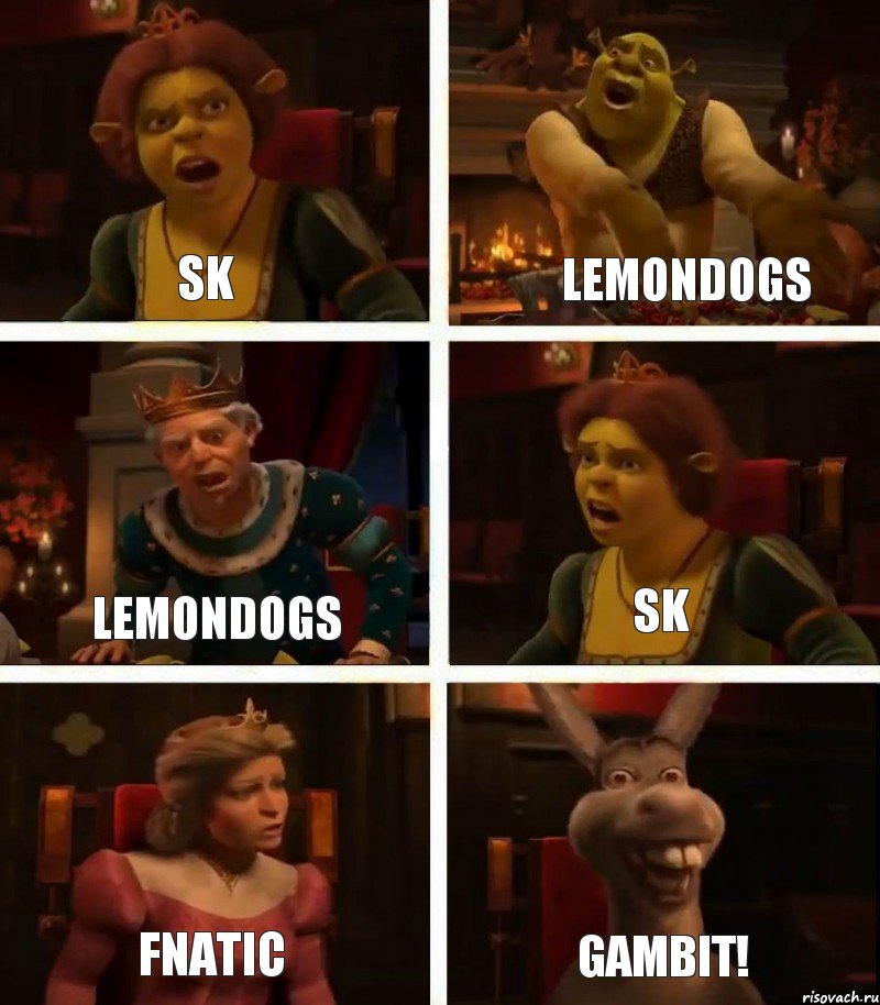 SK Lemondogs Fnatic Lemondogs SK GAMBIT!, Комикс  Шрек Фиона Гарольд Осел