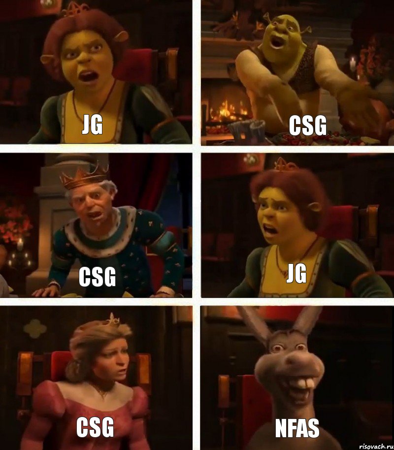 JG CSG CSG CSG JG NFAS, Комикс  Шрек Фиона Гарольд Осел