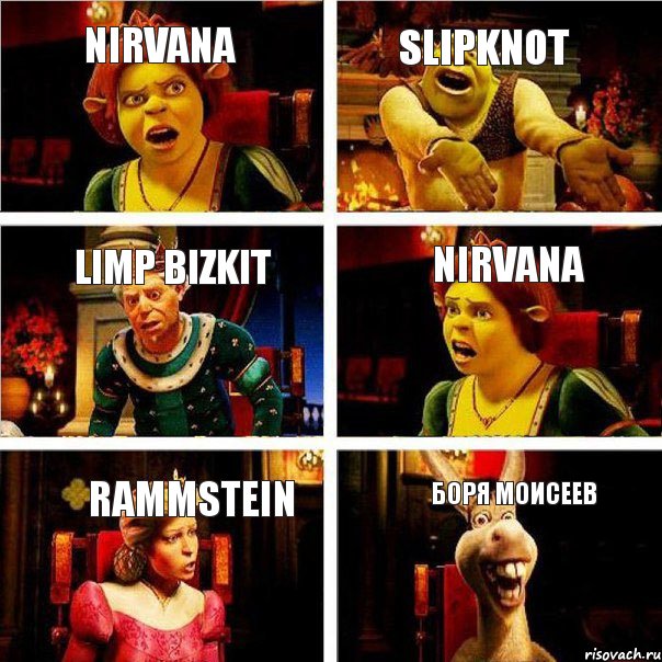 Nirvana Slipknot Limp Bizkit Nirvana Rammstein Боря Моисеев