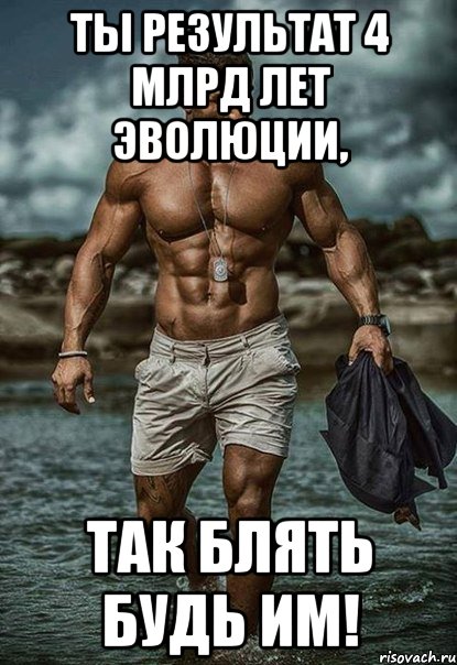 ты результат 4 млрд лет эволюции, так блять будь им!, Мем сс