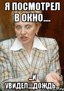 я посмотрел в окно.... ...и увидел....дождь...