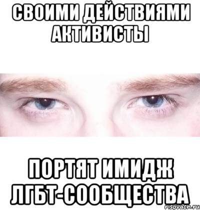своими действиями активисты портят имидж лгбт-сообщества, Мем ТГП