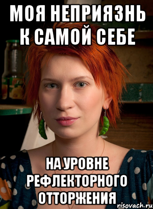 моя неприязнь к самой себе на уровне рефлекторного отторжения, Мем ТГП