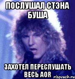 послушал стэна буша захотел переслушать весь aor, Мем Типичный АОРщик