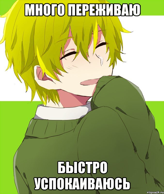 много переживаю быстро успокаиваюсь