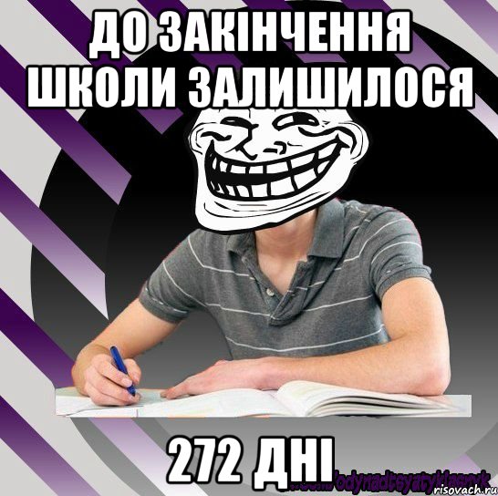 до закінчення школи залишилося 272 дні, Мем Типодинадцятикласник Тролфейс