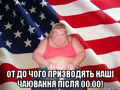  от до чого призводять наші чаювання після 00.00!, Мем Толстая американка