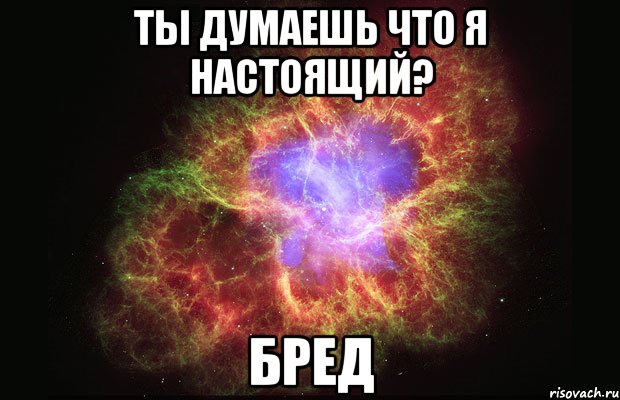 ты думаешь что я настоящий? бред, Мем Туманность