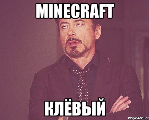 minecraft клёвый, Мем твое выражение лица
