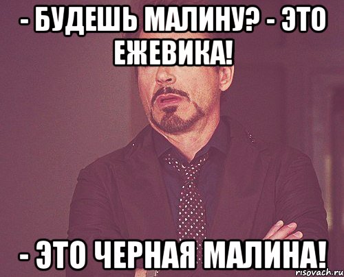 - будешь малину? - это ежевика! - это черная малина!, Мем твое выражение лица