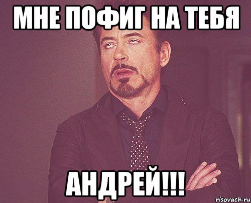 мне пофиг на тебя андрей!!!, Мем твое выражение лица