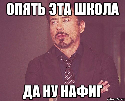 опять эта школа да ну нафиг, Мем твое выражение лица