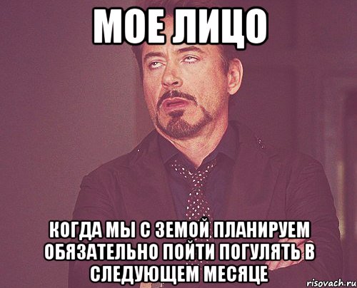 мое лицо когда мы с земой планируем обязательно пойти погулять в следующем месяце, Мем твое выражение лица