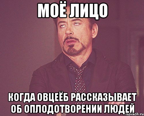 моё лицо когда овцеёб рассказывает об оплодотворении людей, Мем твое выражение лица