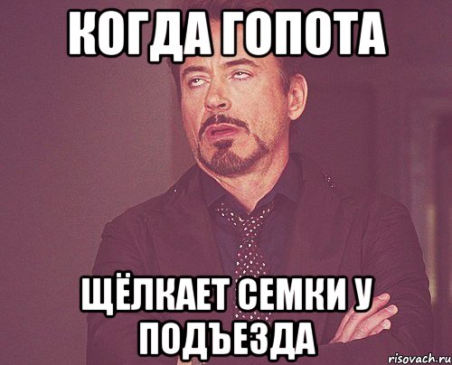 когда гопота щёлкает семки у подъезда, Мем твое выражение лица