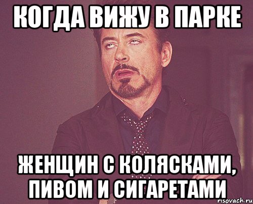 когда вижу в парке женщин с колясками, пивом и сигаретами, Мем твое выражение лица
