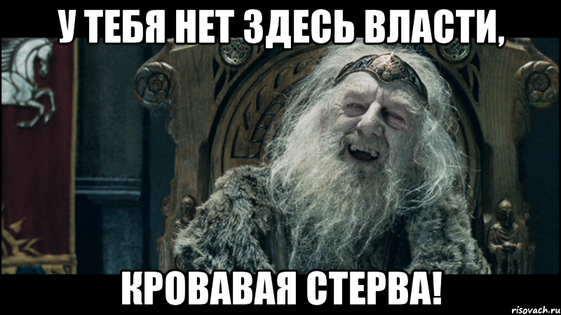 у тебя нет здесь власти, кровавая стерва!, Мем у