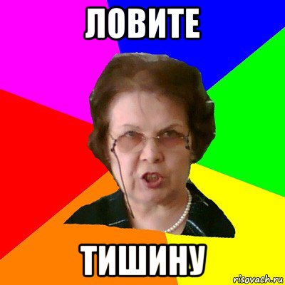 ловите тишину, Мем Типичная училка