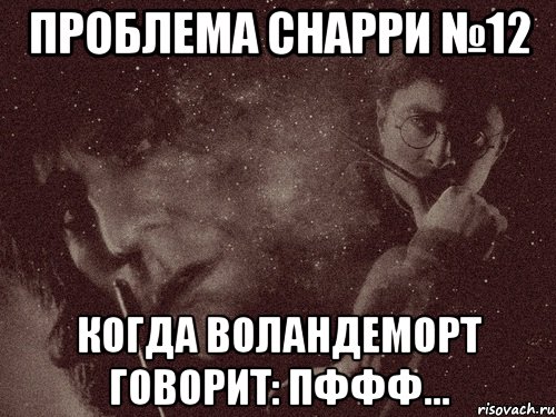 проблема снарри №12 когда воландеморт говорит: пффф..., Мем в