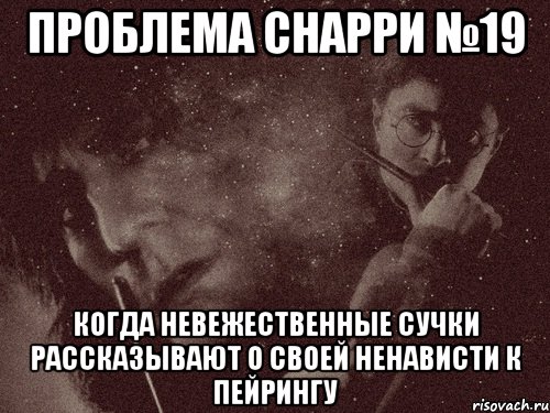 проблема снарри №19 когда невежественные сучки рассказывают о своей ненависти к пейрингу