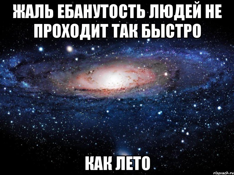 жаль ебанутость людей не проходит так быстро как лето, Мем Вселенная