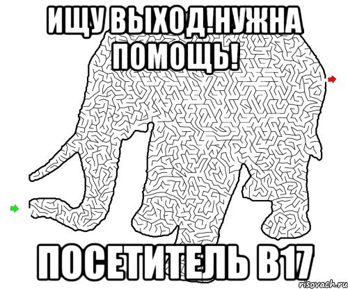 ищу выход!нужна помощь! посетитель b17, Мем Выход