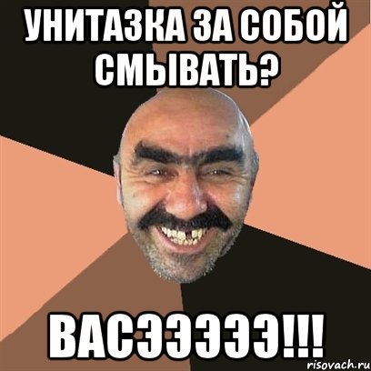 унитазка за собой смывать? васэээээ!!!, Мем Я твой дом труба шатал