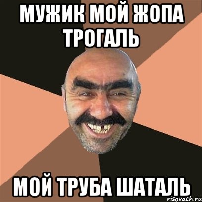 мужик мой жопа трогаль мой труба шаталь, Мем Я твой дом труба шатал