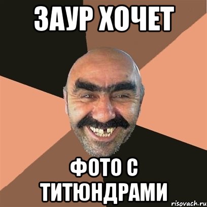 заур хочет фото с титюндрами, Мем Я твой дом труба шатал