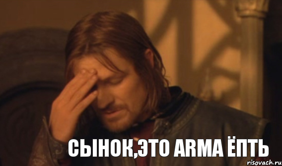 сынок,это arma ёпть, Мем Закрывает лицо