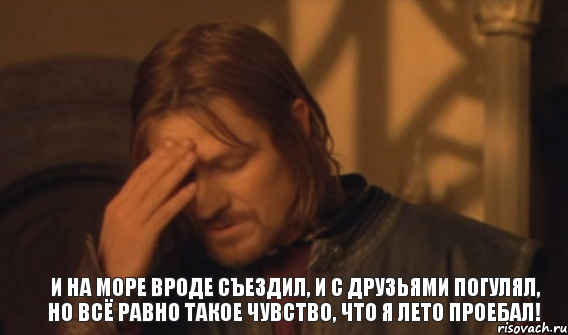 И на море вроде съездил, И с друзьями погулял, Но всё равно такое чувство, Что я лето проебал!, Мем Закрывает лицо