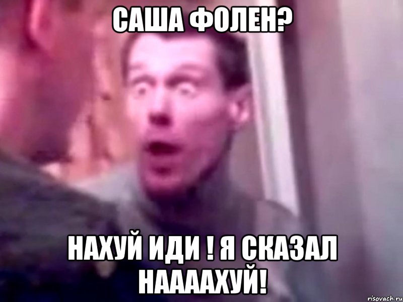 саша фолен? нахуй иди ! я сказал наааахуй!, Мем Запили