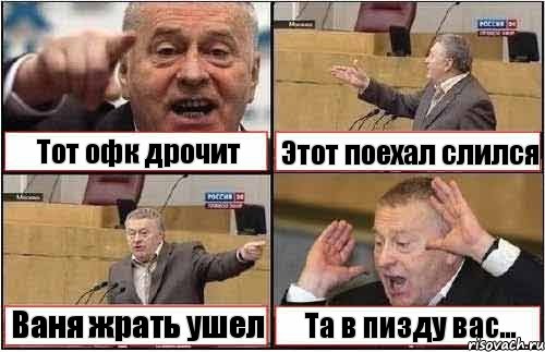 Тот офк дрочит Этот поехал слился Ваня жрать ушел Та в пизду вас..., Комикс жиреновский