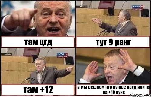 там цгд тут 9 ранг там +12 а мы решаем что лучше пруд или па на +10 пухе, Комикс жиреновский