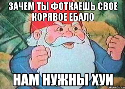 зачем ты фоткаешь свое корявое ебало нам нужны хуи, Мем 55555