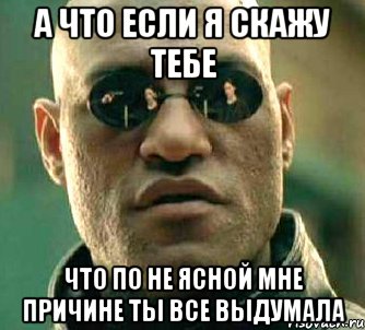 а что если я скажу тебе что по не ясной мне причине ты все выдумала, Мем  а что если я скажу тебе