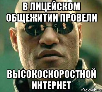 в лицейском общежитии провели высокоскоростной интернет, Мем  а что если я скажу тебе