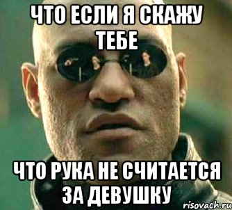 что если я скажу тебе что рука не считается за девушку, Мем  а что если я скажу тебе