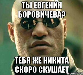 ты евгения боровичева? тебя же никита скоро скушает, Мем  а что если я скажу тебе