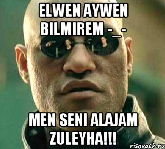 elwen aywen bilmirem -_- men seni alajam zuleyha!!!, Мем  а что если я скажу тебе