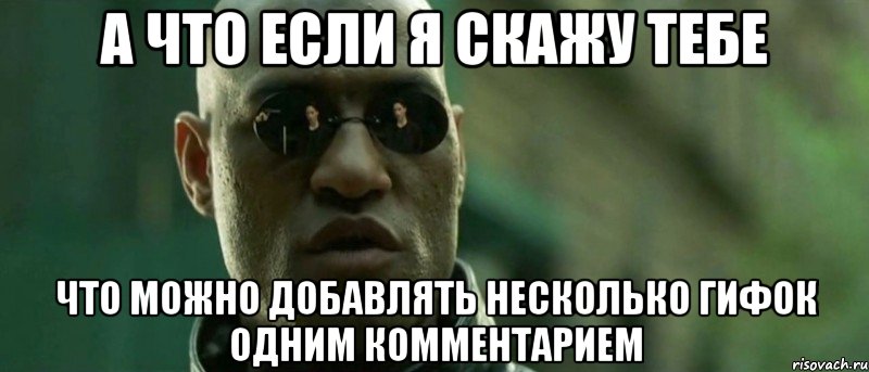 а что если я скажу тебе что можно добавлять несколько гифок одним комментарием, Мем А что если я скажу тебе